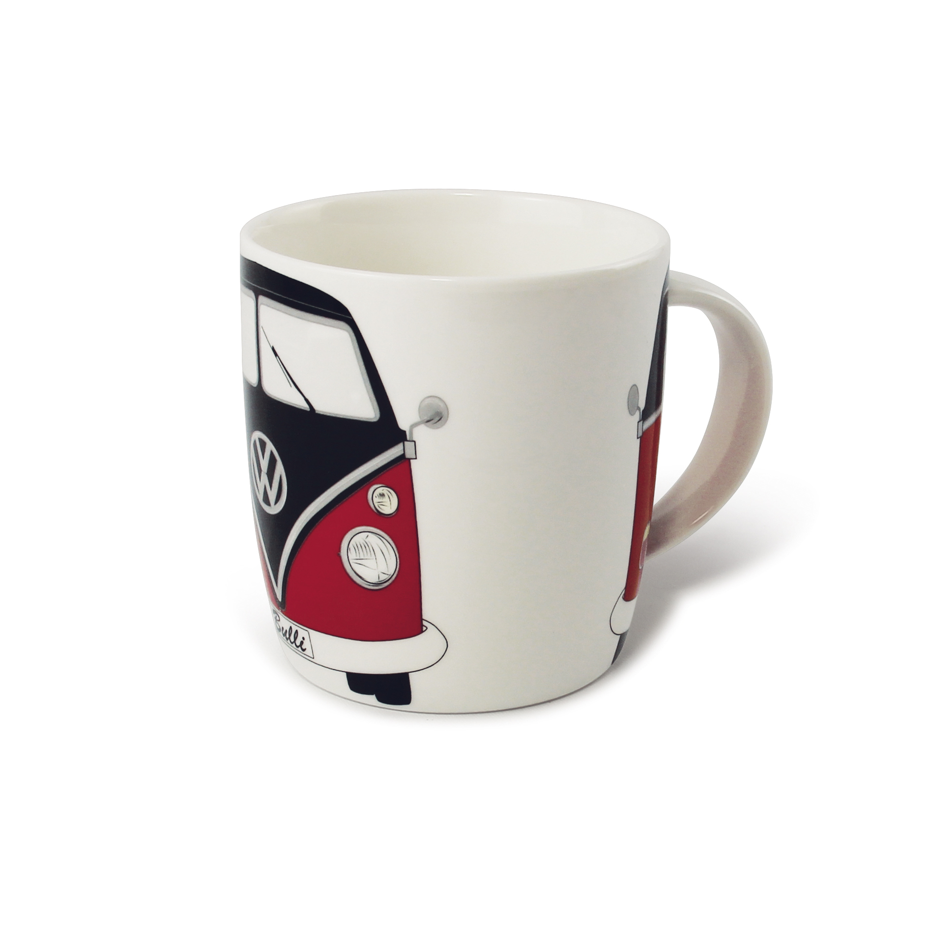 VW Bulli T1 Kaffeetasse 370 ml rot schwarz