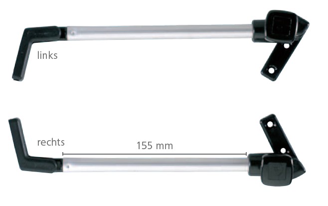 Polyplastic Fenster Rohraussteller rechts 200 mm stufenlos